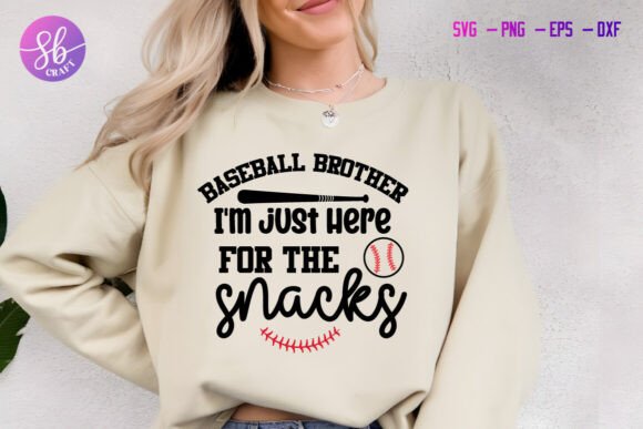 Baseball Brother Im Just Here for the Snacks Review