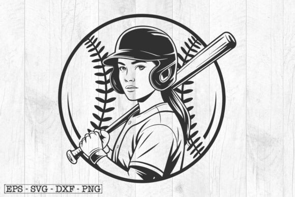 Girls Softball SVG: Softball Swing