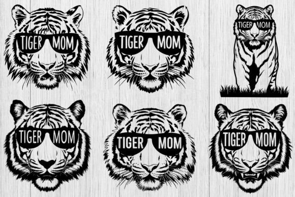 Tiger Head with Glasses SVG Bundle